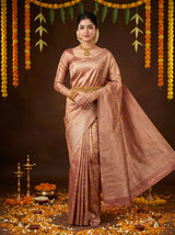 MIMOSA Gajari Kanjivaram Art Silk Saree — AI Model lifestyle pose
