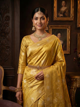 MIMOSA Gold Saree Saree — pose 10 styling detail