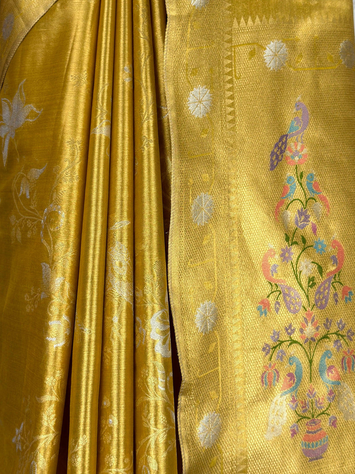 MIMOSA Gold Saree Saree — fleets shot full lifestyle