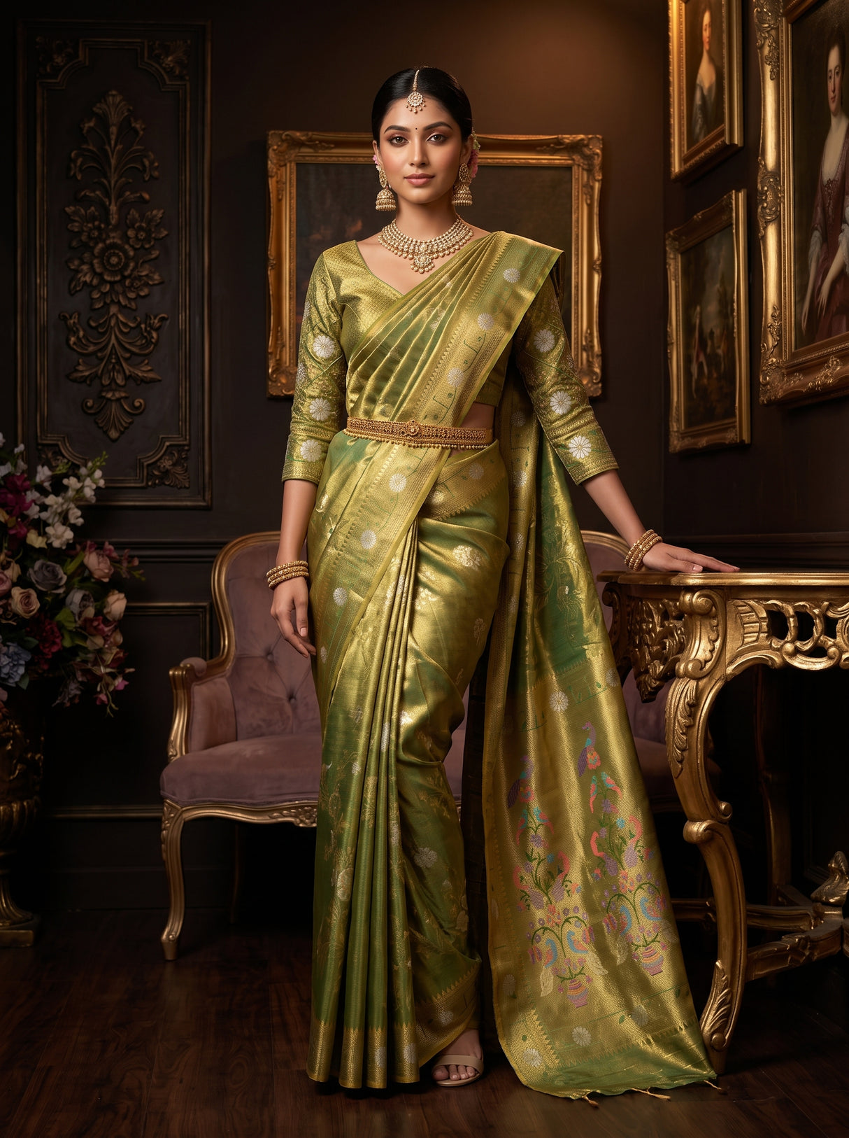Green  Saree