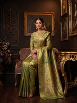 MIMOSA Green Saree Saree — pose 8 styling detail