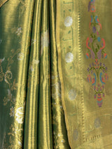 MIMOSA Green Saree Saree — fleets shot full lifestyle