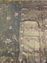 MIMOSA Sapphire Saree Saree — pallu and zari work detail