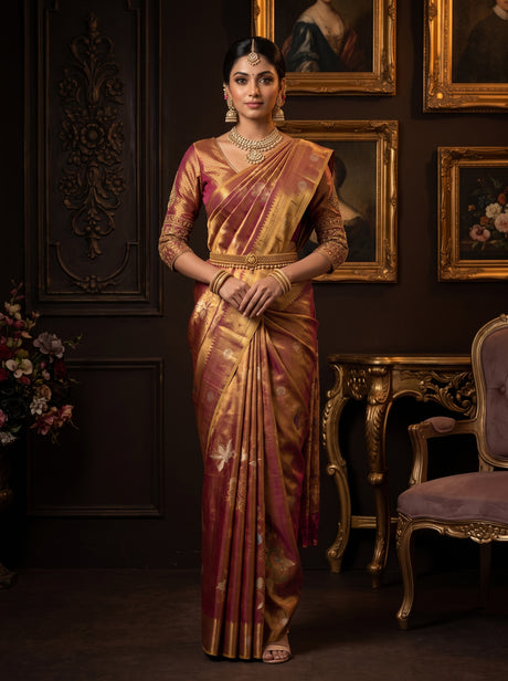 Wine  Saree