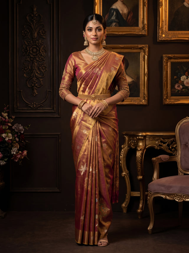 Wine  Saree