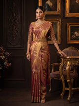 MIMOSA Wine Saree Saree — pose 4 styling detail