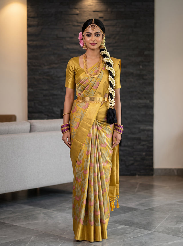 Gold  Saree