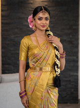 MIMOSA Gold Saree Saree — pose 10 styling detail