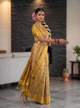 MIMOSA Gold Saree Saree — pose 5 styling detail