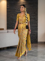 MIMOSA Gold Saree Saree — pose 6 styling detail
