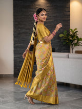 MIMOSA Gold Saree Saree — pose 9 styling detail