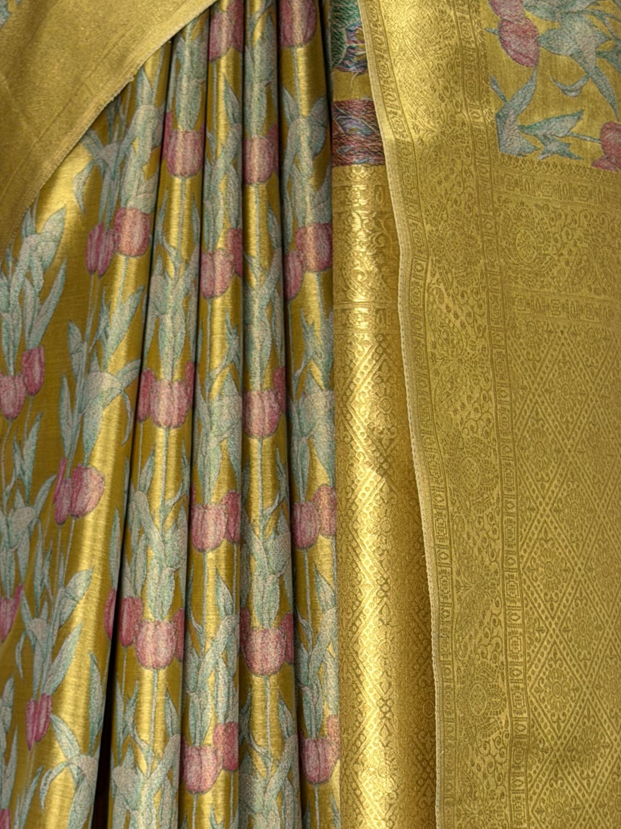 MIMOSA Gold Saree Saree — fleets shot full lifestyle