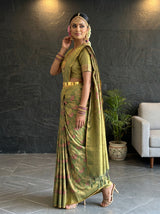 MIMOSA Green Saree Saree — pose 3 styling detail