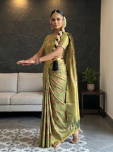 MIMOSA Green Saree Saree — pose 5 styling detail