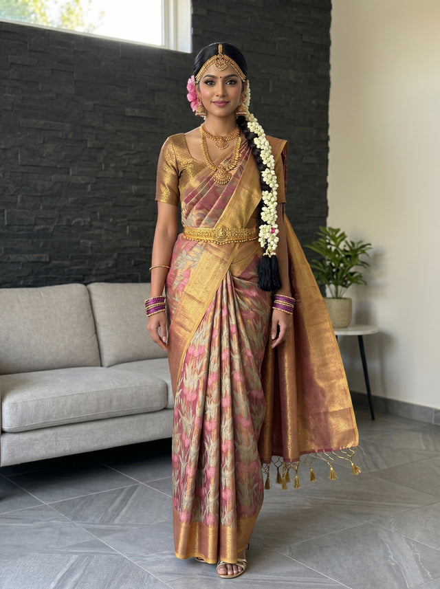 Magenta  Saree