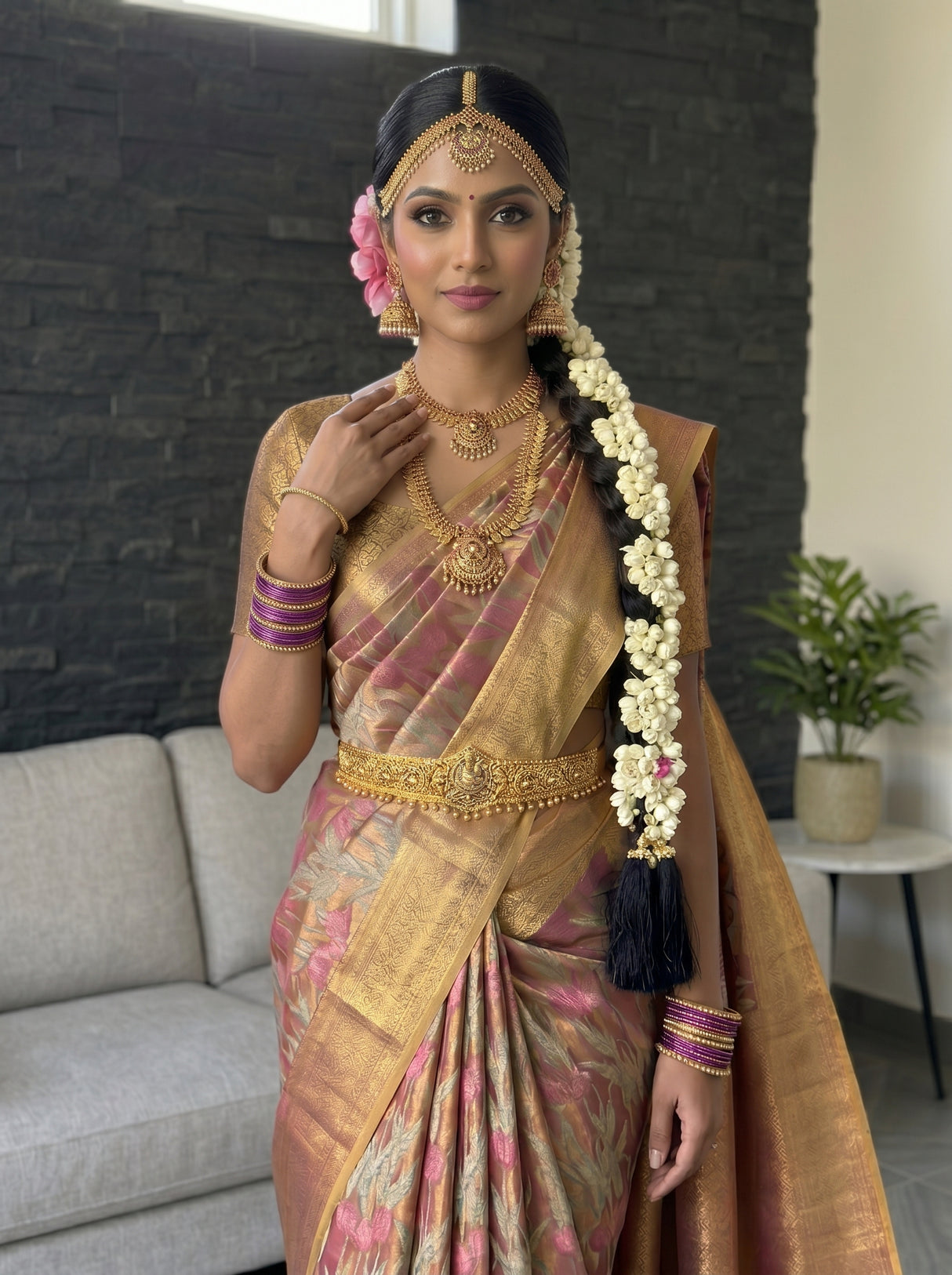 MIMOSA Magenta Saree Saree — pose 10 styling detail