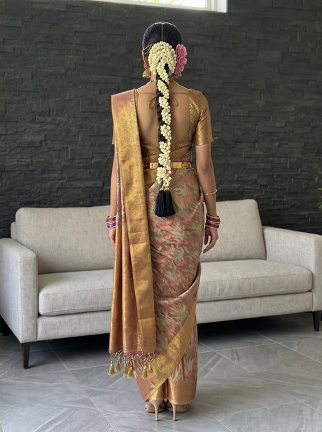 MIMOSA Magenta Saree Saree — pose 2 styling detail