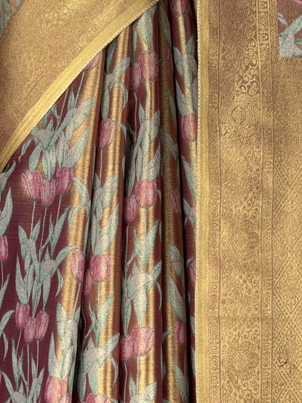 MIMOSA Magenta Saree Saree — fleets shot full lifestyle
