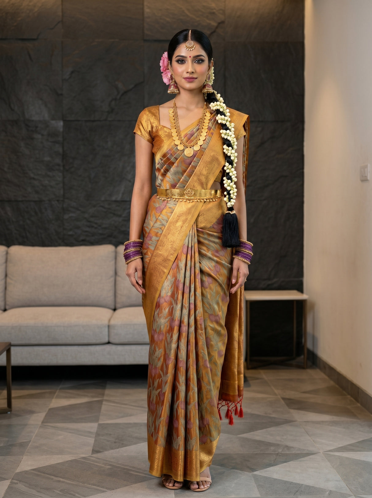 Red  Saree
