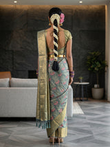 MIMOSA Sapphire Saree Saree — pose 2 styling detail