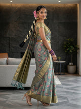MIMOSA Sapphire Saree Saree — pose 9 styling detail