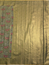 MIMOSA Sapphire Saree Saree — pallu and zari work detail