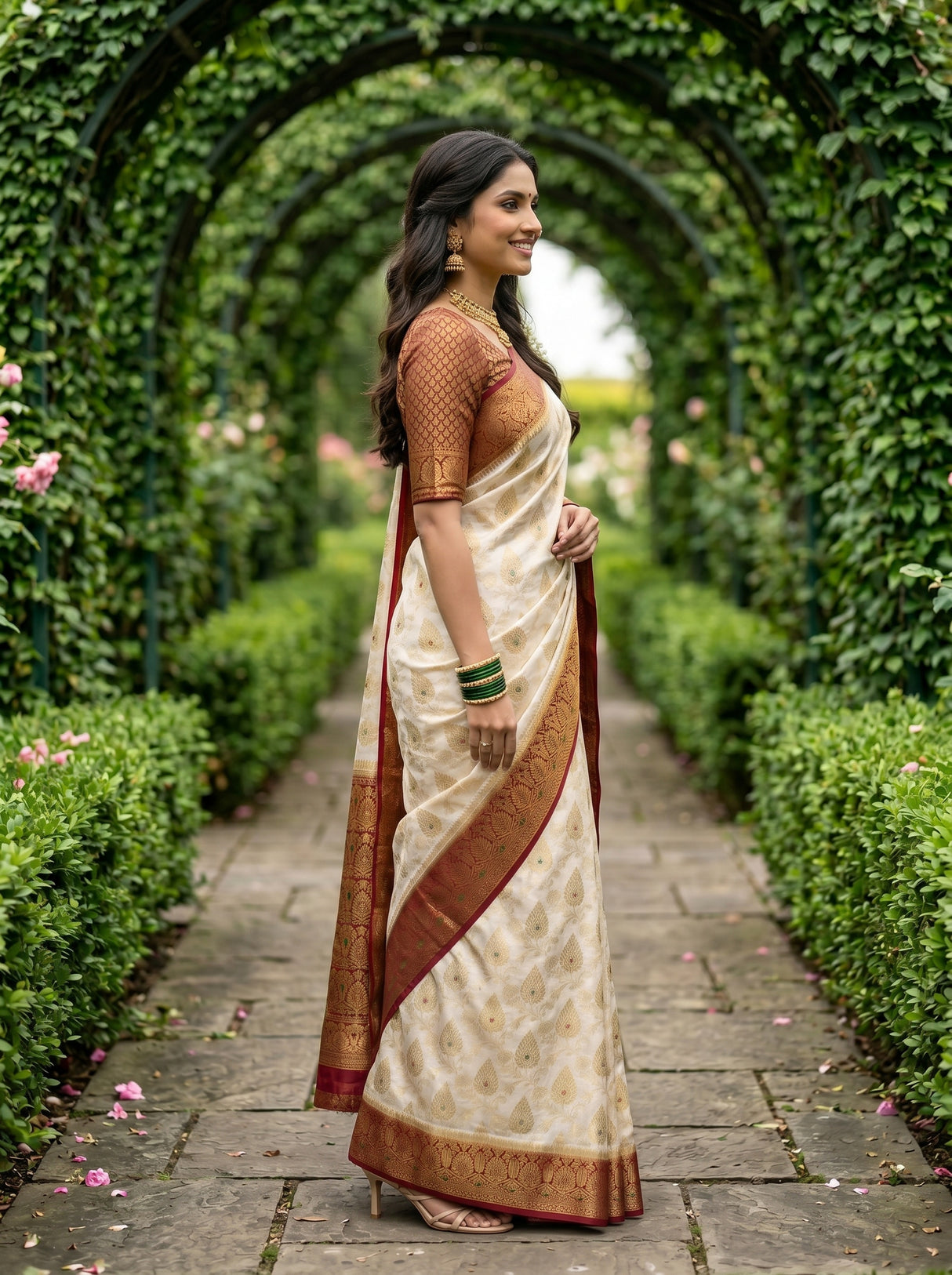 MIMOSA Saree Saree — pose 3 styling detail