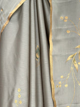 MIMOSA Pista Banarasi chiffon Saree — lower pallu detail and ground