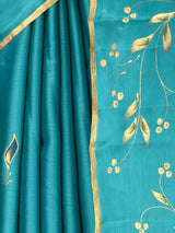 MIMOSA Rama Banarasi chiffon Saree — ground detail