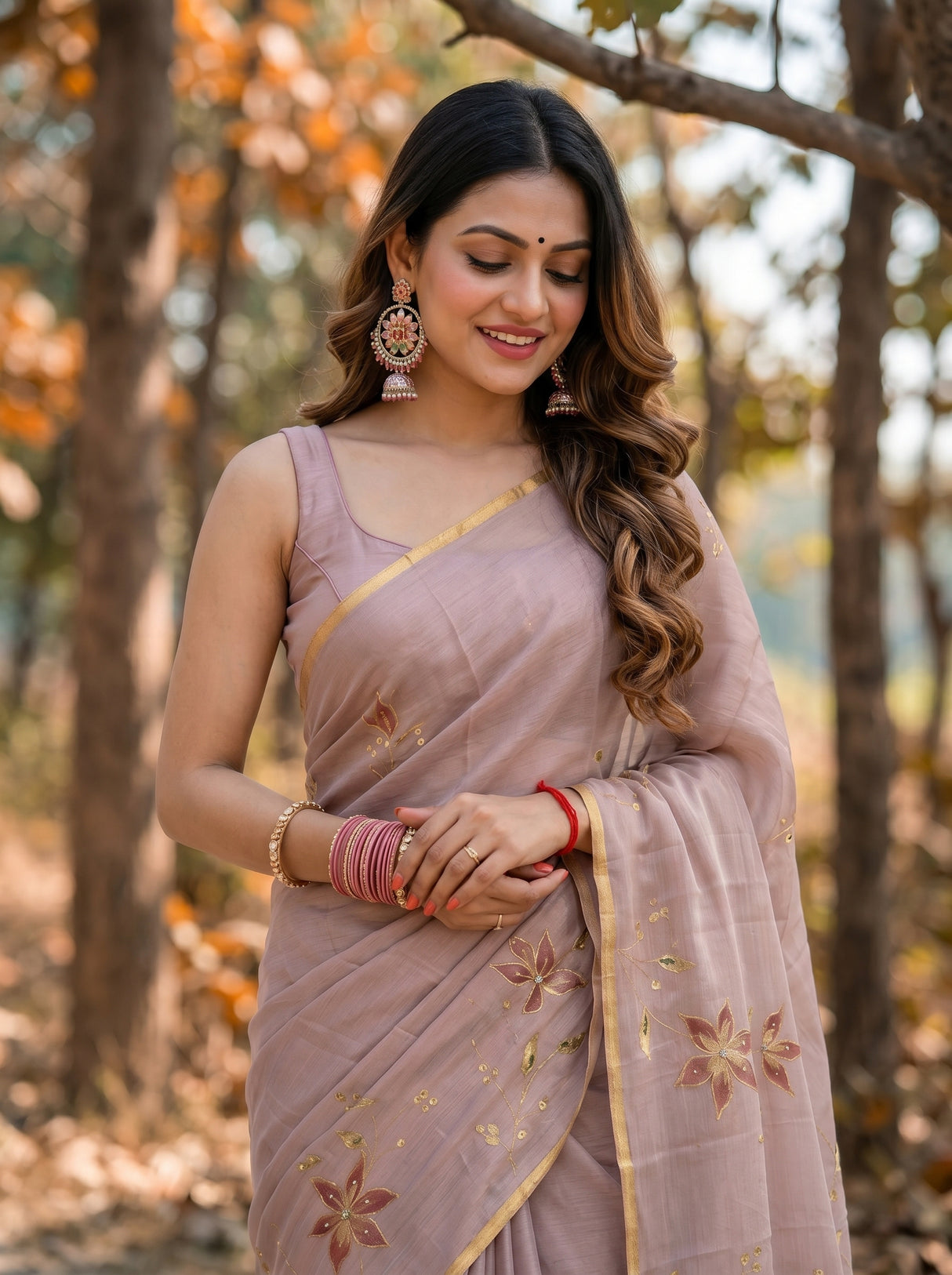 MIMOSA Tussar Banarasi chiffon Saree — lower pallu detail