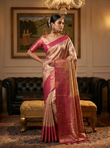 MIMOSA Gajari Kanjivaram Art Silk Saree — pose 10 styling detail