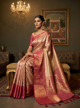 MIMOSA Gajari Kanjivaram Art Silk Saree — pose 8 styling detail