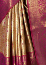 MIMOSA Orange Kanjivaram Art Silk Saree — fleets shot full lifestyle