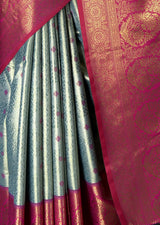 MIMOSA Saffire Kanjivaram Art Silk Saree — fleets shot full lifestyle