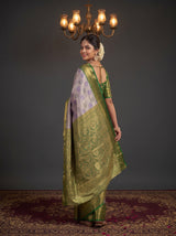 MIMOSA Purple Kanjivaram Art Silk Saree — pose 9 styling detail