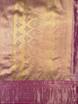 MIMOSA Green Saree Saree — pallu and zari work detail