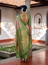 MIMOSA Maroon Saree Saree — pose 2 styling detail