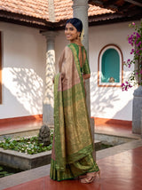 MIMOSA Maroon Saree Saree — pose 5 styling detail
