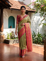 MIMOSA Olive Saree Saree — pose 6 styling detail