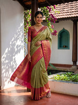 MIMOSA Olive Saree Saree — pose 9 styling detail