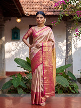 MIMOSA Pink Saree Saree — pose 4 styling detail