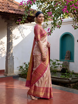 MIMOSA Pink Saree Saree — pose 5 styling detail