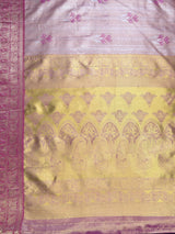 MIMOSA Pink Saree Saree — pallu and zari work detail