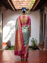 MIMOSA Sapphire Saree Saree — pose 2 styling detail