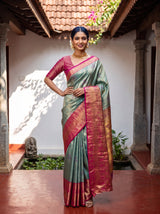 MIMOSA Sapphire Saree Saree — pose 4 styling detail