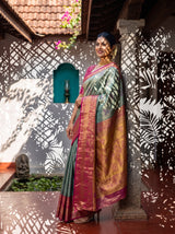 MIMOSA Sapphire Saree Saree — pose 5 styling detail
