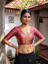 MIMOSA Sapphire Saree Saree — blouse close-up