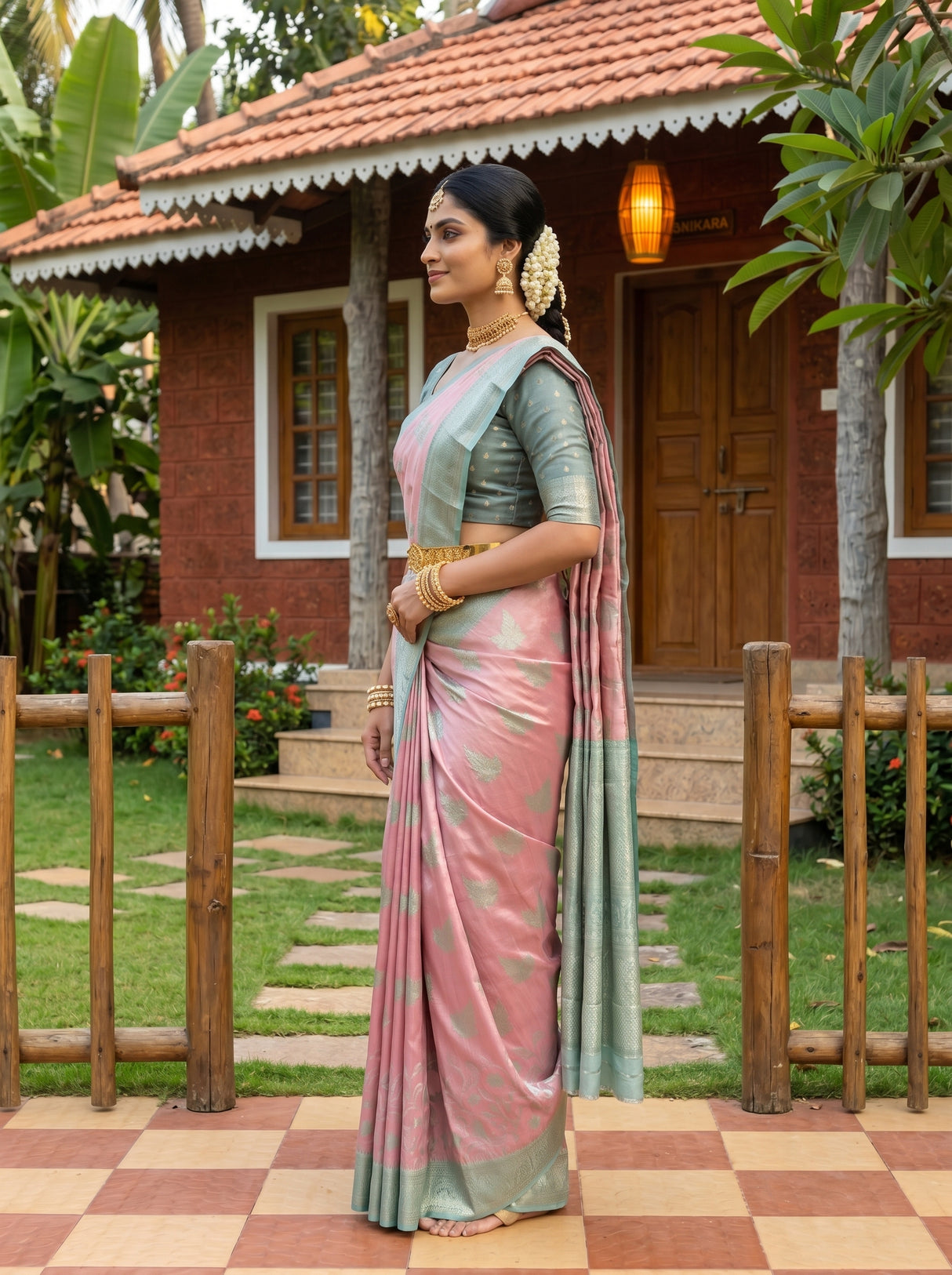 MIMOSA Saree Saree — pose 3 styling detail