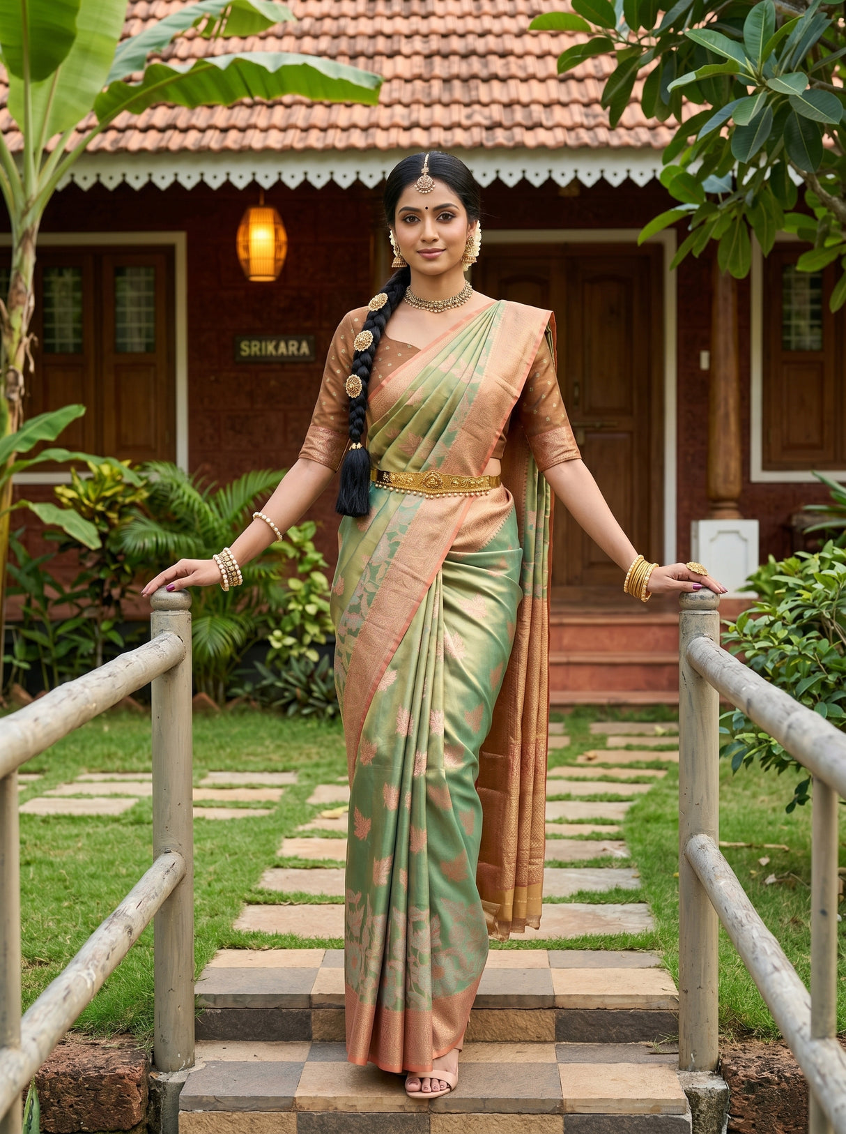 MIMOSA Saree Saree — front view on mannequin