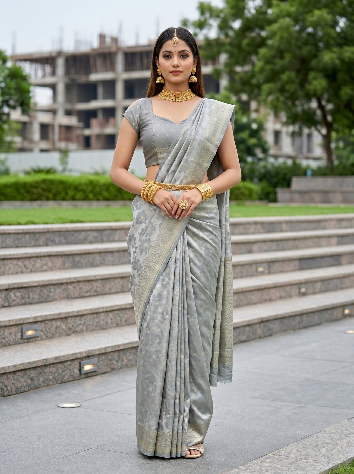 MIMOSA Saree Saree — front view on mannequin